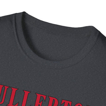 Fullerton Baseball - Unisex Softstyle T-Shirt F Feather