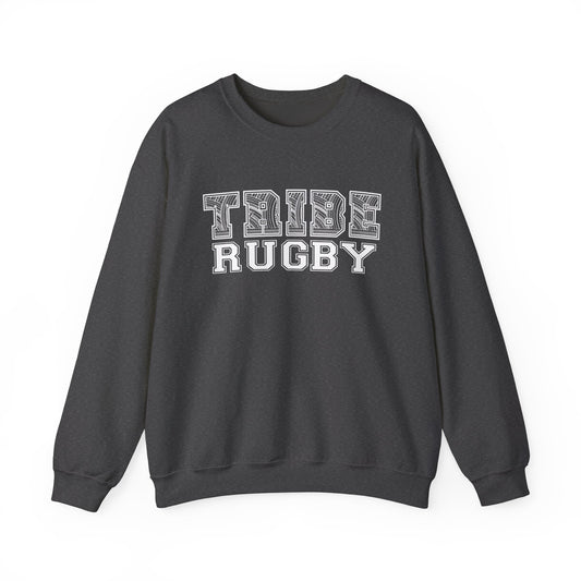 Tribe Rugby Unisex Heavy Blend™ Crewneck Sweatshirt White Logo