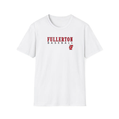 Fullerton Baseball - Unisex Softstyle T-Shirt F Feather