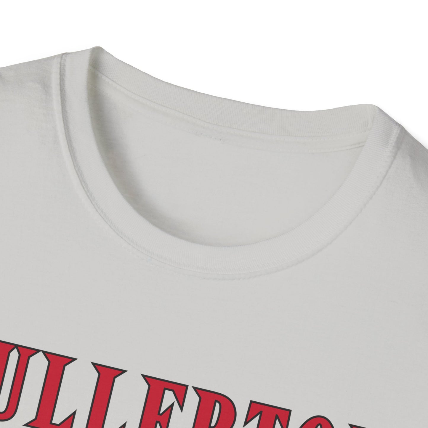 Fullerton Baseball - Unisex Softstyle T-Shirt F Feather