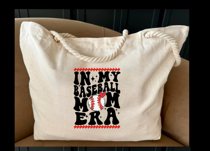 Baseball - Rope handle tote bag