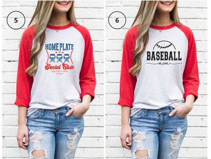 Baseball MOM Unisex Triblend 3/4-Sleeve