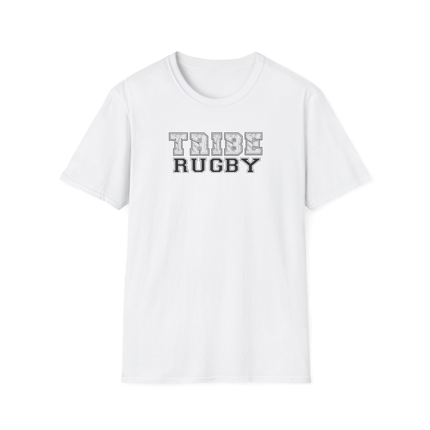 Tribe Rugby Unisex Softstyle T-Shirt Black Logo