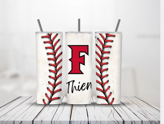 Custom Baseball Tumbler - 20oz