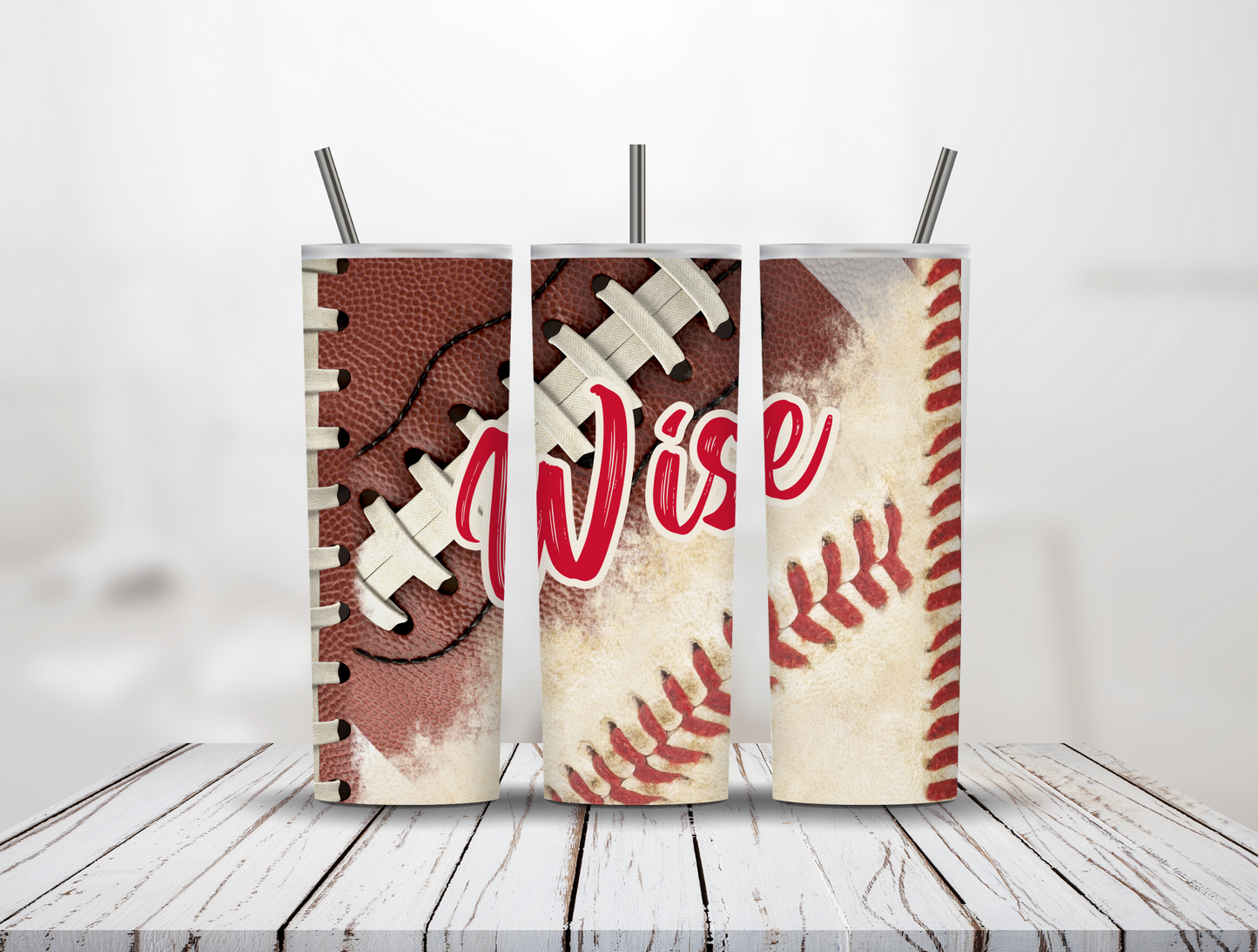 Custom Baseball Tumbler - 20oz