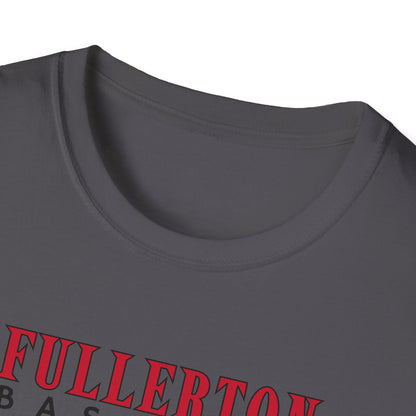 Fullerton Baseball - Unisex Softstyle T-Shirt F Feather