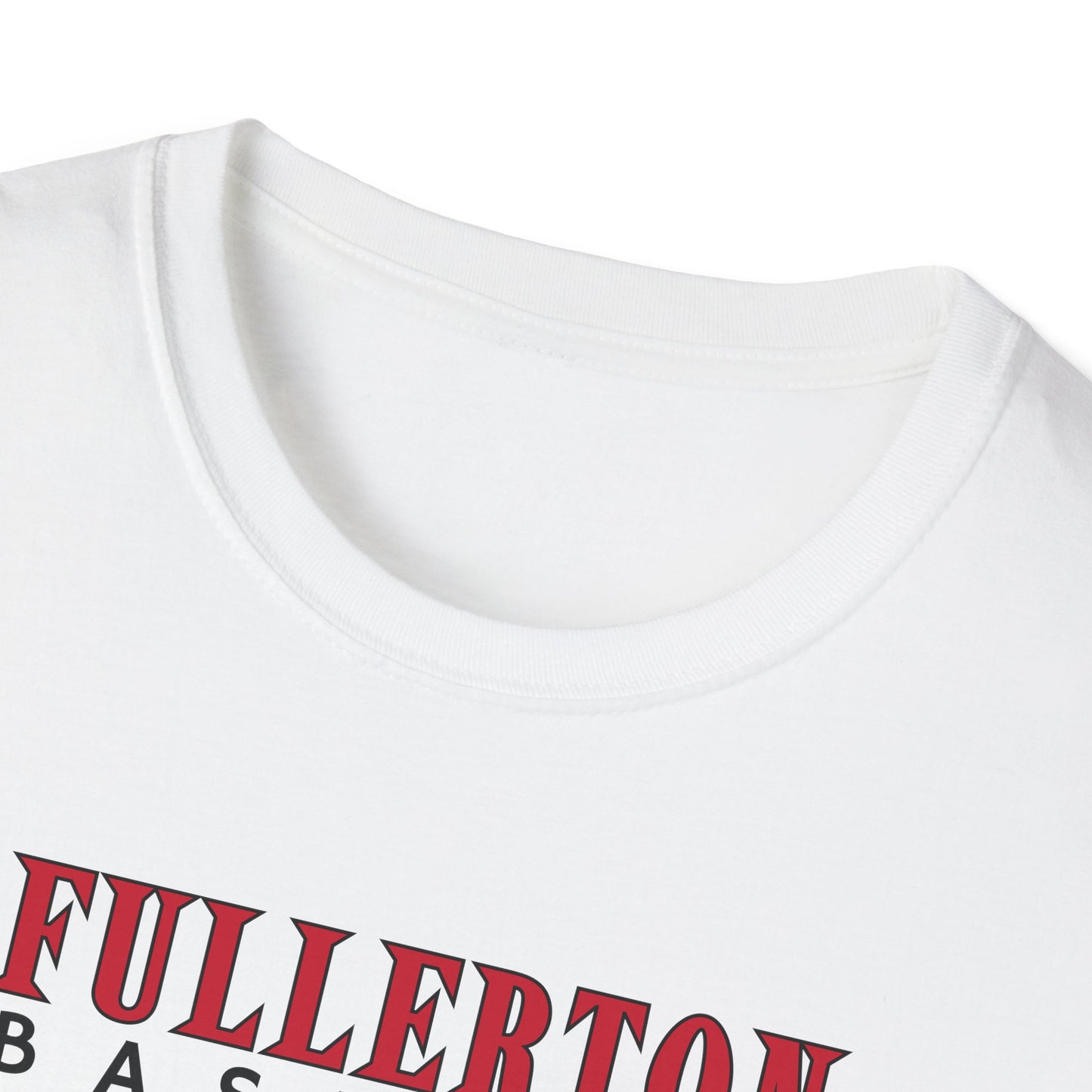 Fullerton Baseball - Unisex Softstyle T-Shirt F Feather