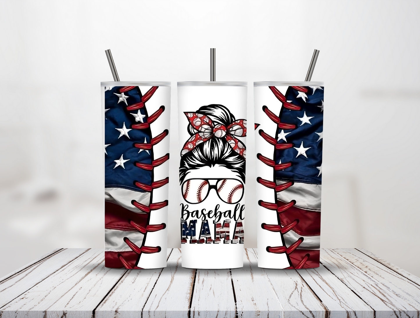 Custom Baseball Tumbler - 20oz