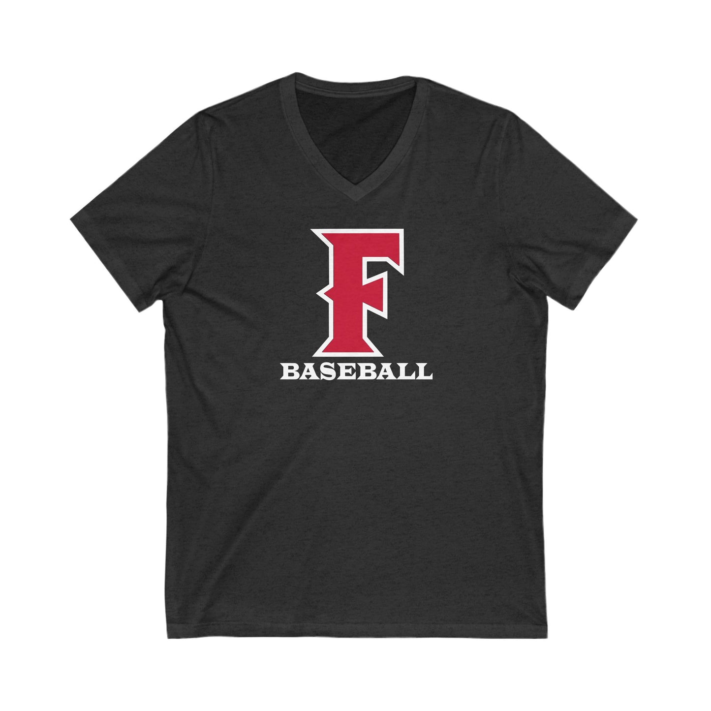 Fullerton Baseball Unisex Short Sleeve V-Neck Tee