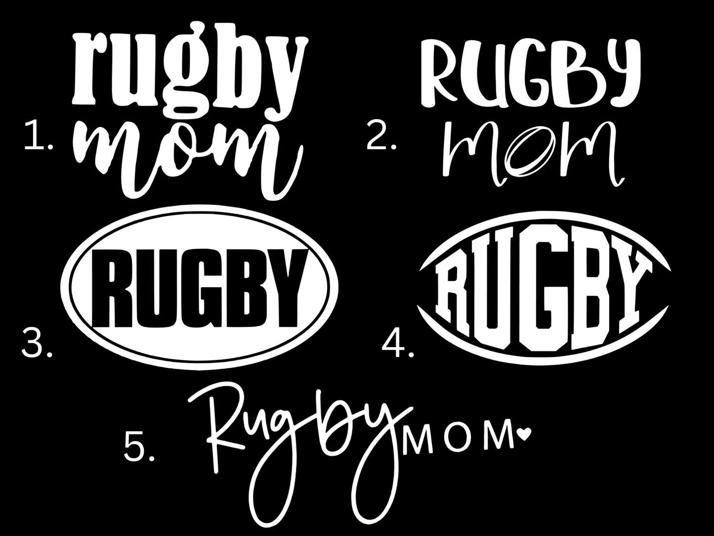 Rugby Mom Vinyl Car Window Decal