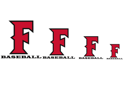 Fullerton Baseball 3D-Decal (weatherproof)