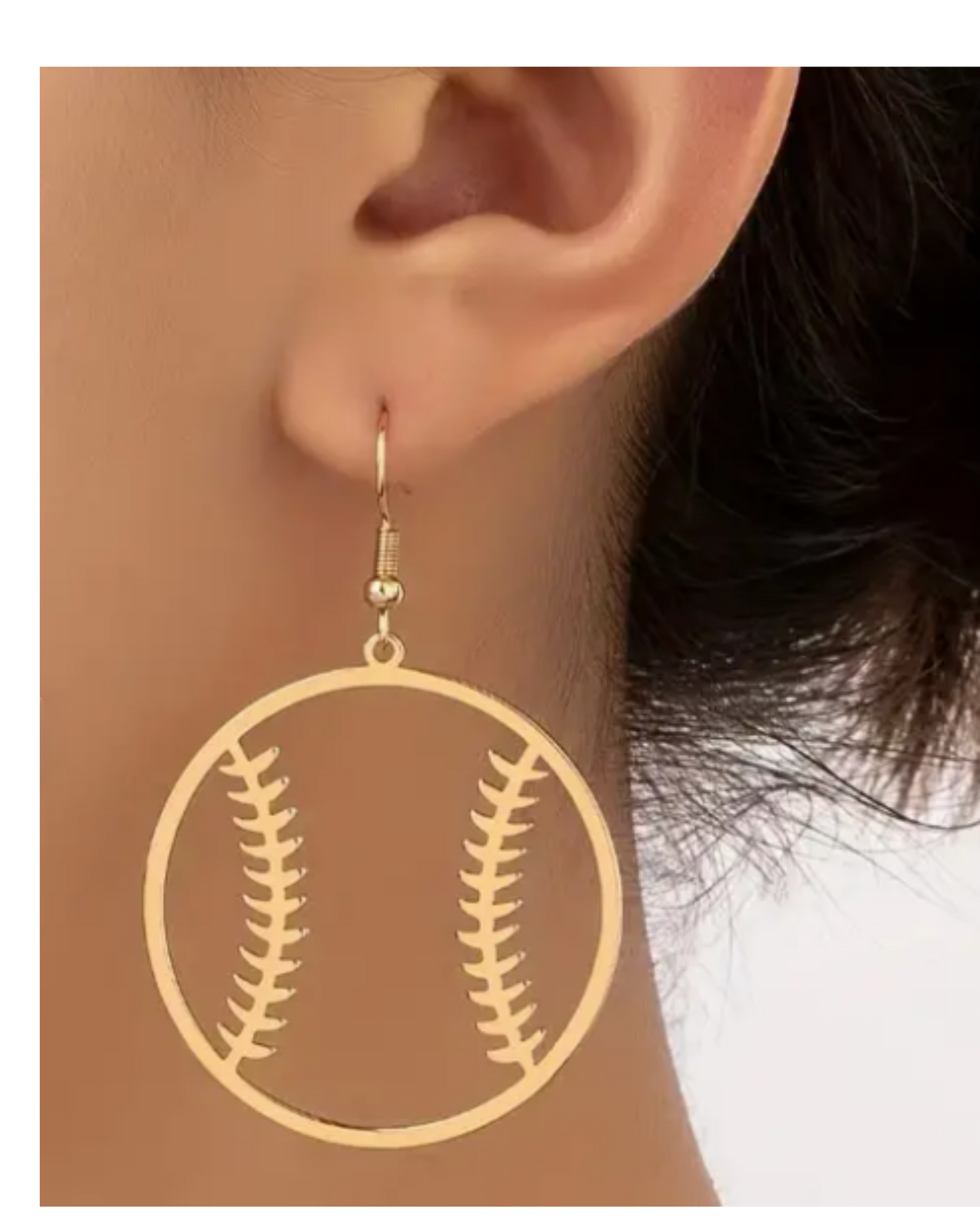 Game Day Baseball Drop Earrings