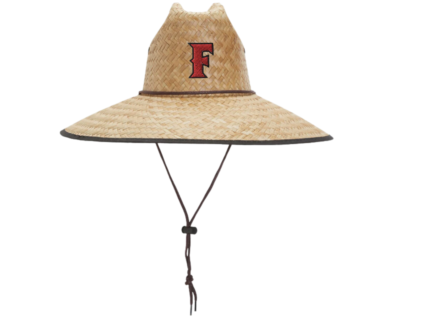 Fullerton Baseball Straw Hat Embroidered F