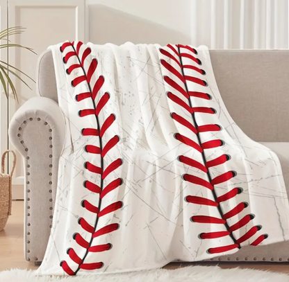 Baseball Cozy Flannel Throw Blanket