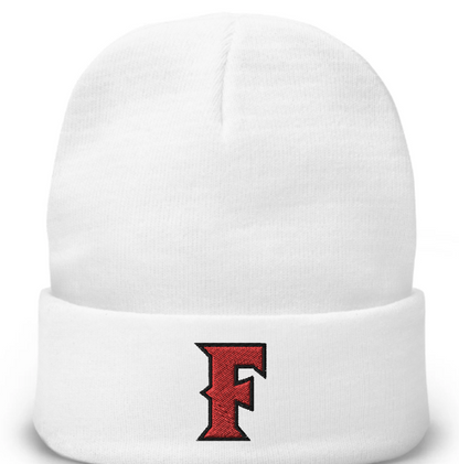 Fullerton Baseball - Embroidered Beanie (White)